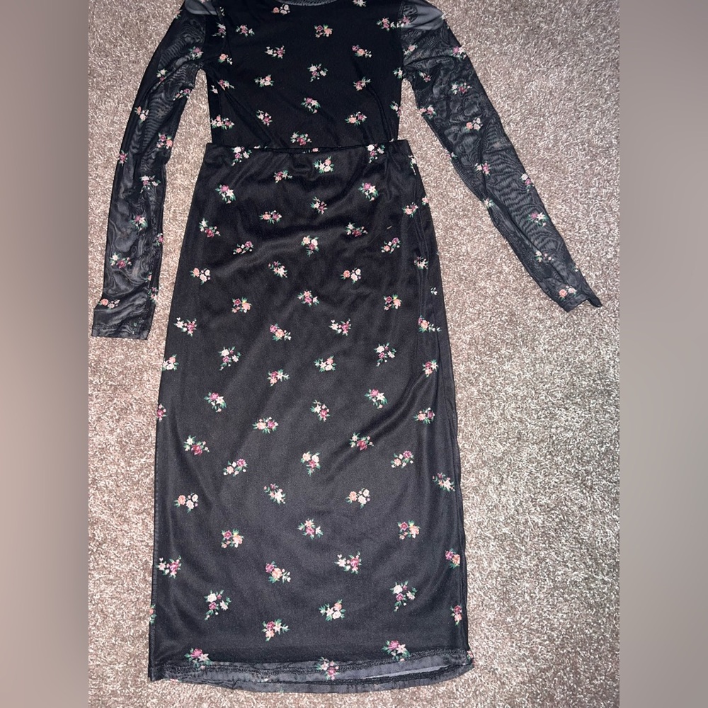 Two Piece Floral Long Sleeve Dress